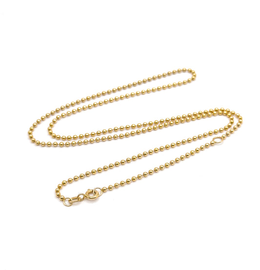 Vintage Ball Chain Necklace in 14K Gold 20in
