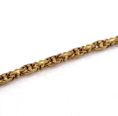 Antique Victorian Fancy Chain Necklace in 14K Rose Gold