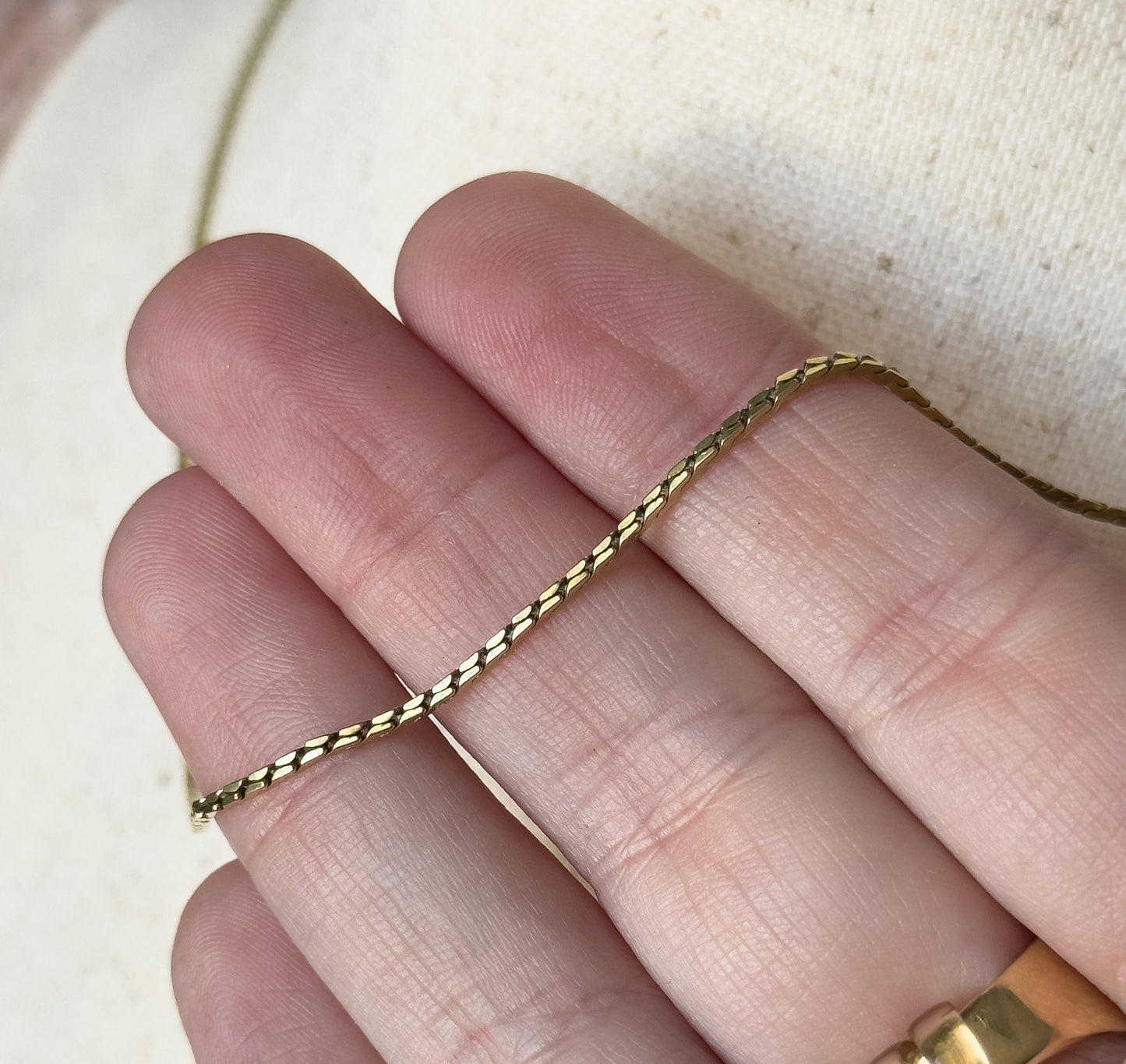 Vintage Dainty 18in S-Link Chain in 14K Gold