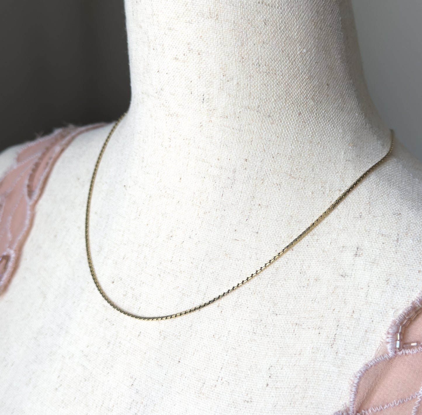 Vintage Dainty 18in S-Link Chain in 14K Gold