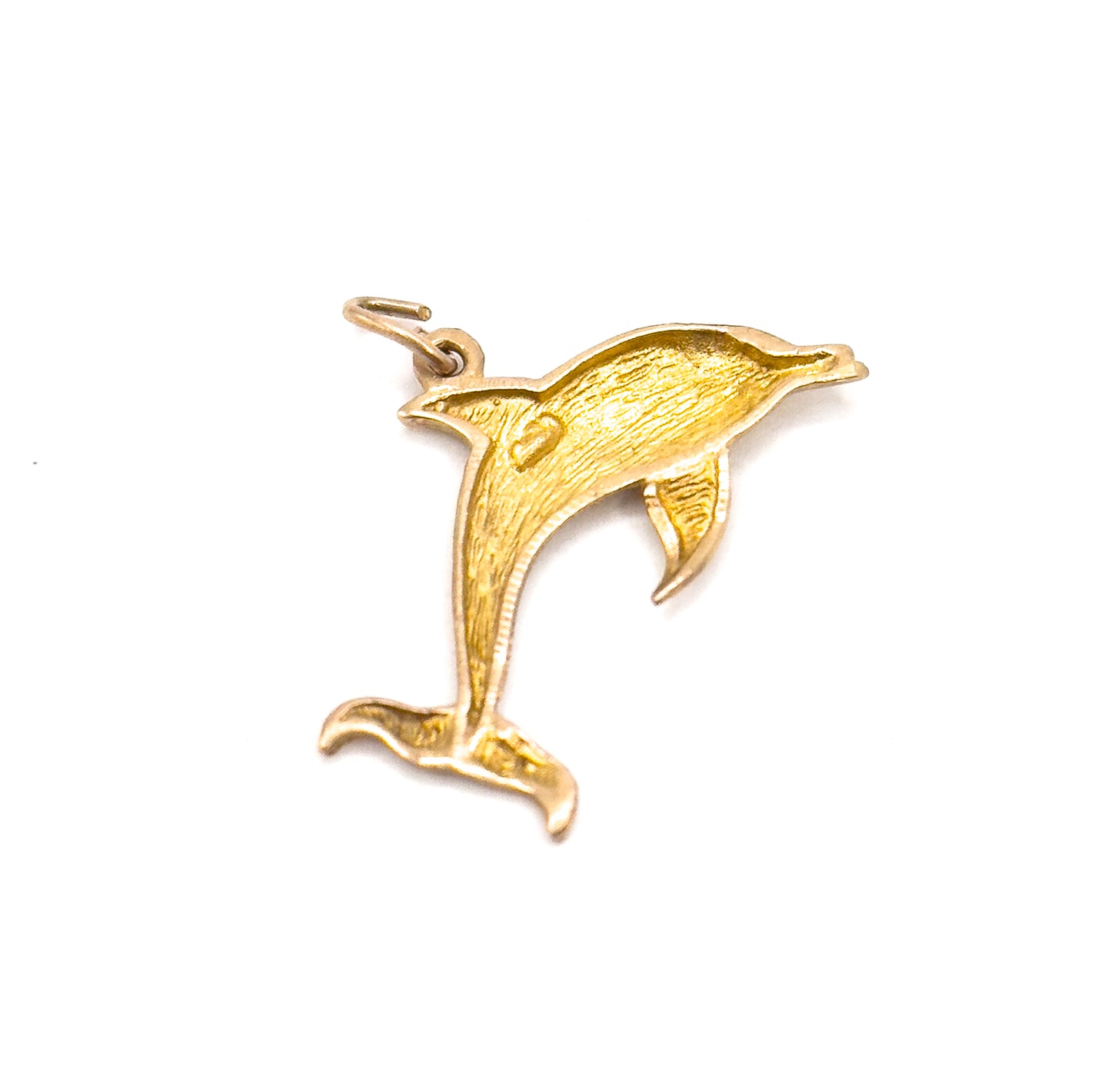 Vintage Dolphin Charm in 10K Yellow Gold