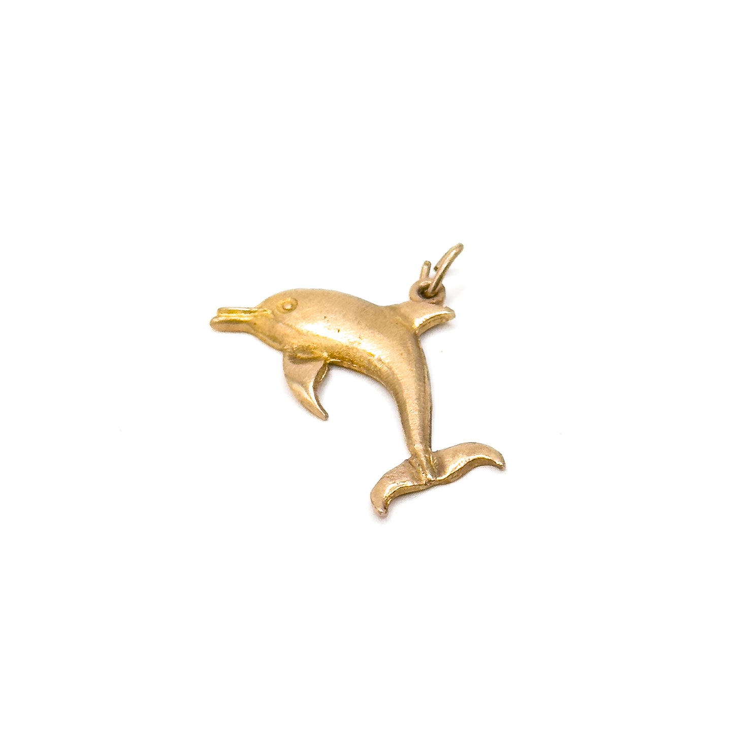 Vintage Dolphin Charm in 10K Yellow Gold