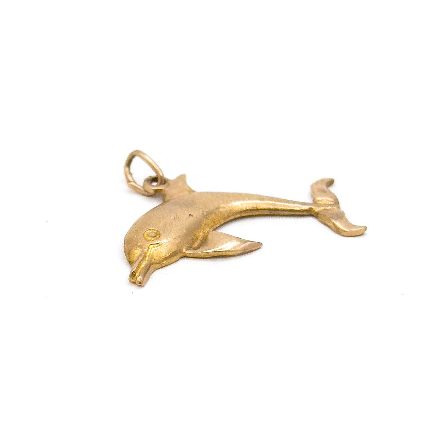 Vintage Dolphin Charm in 10K Yellow Gold