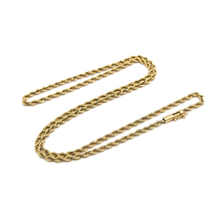Vintage Rope Chain 21in in 14K Gold