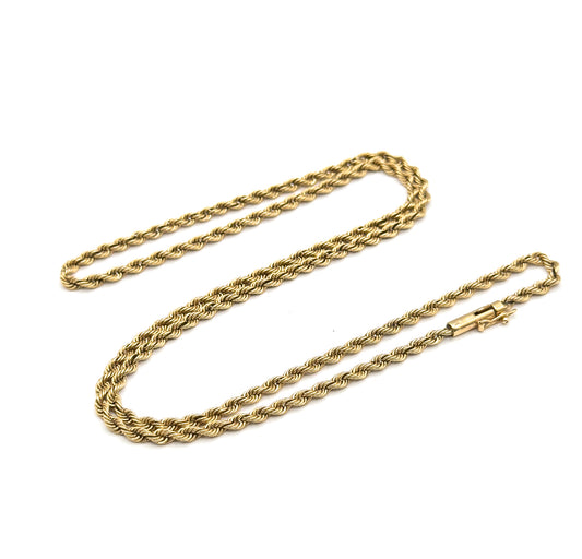 Vintage Rope Chain 21in in 14K Gold