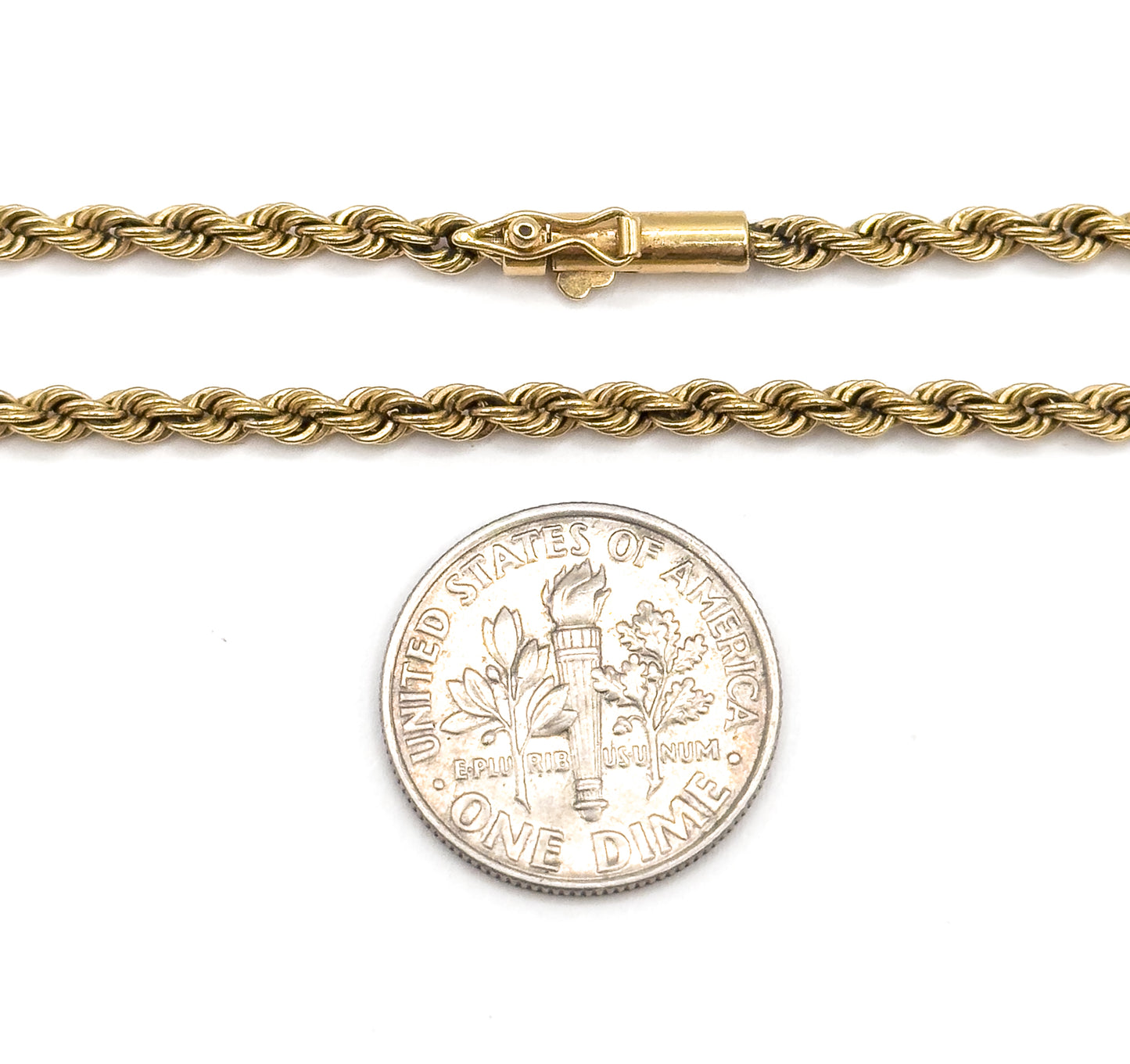 Vintage Rope Chain 21in in 14K Gold