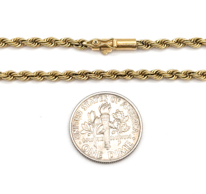Vintage Rope Chain 21in in 14K Gold