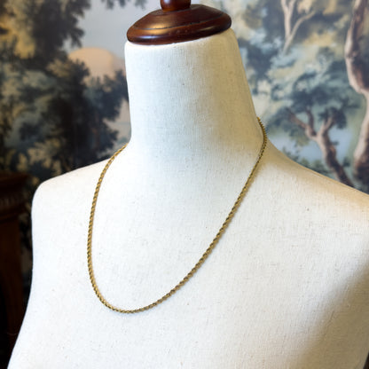 Vintage Rope Chain 21in in 14K Gold