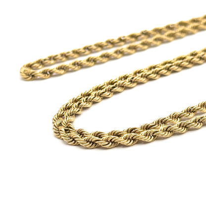 Vintage Rope Chain 21in in 14K Gold