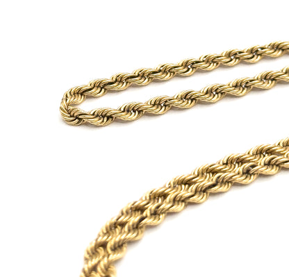 Vintage Rope Chain 21in in 14K Gold