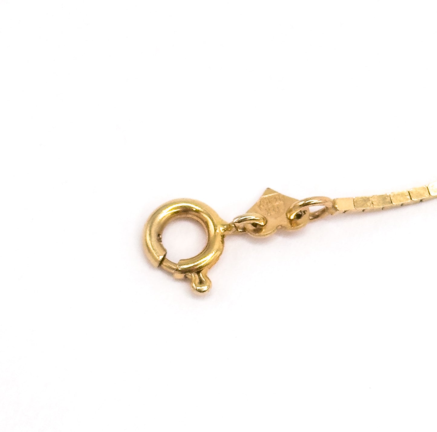 Vintage 18in Box Chain Necklace in 14K
