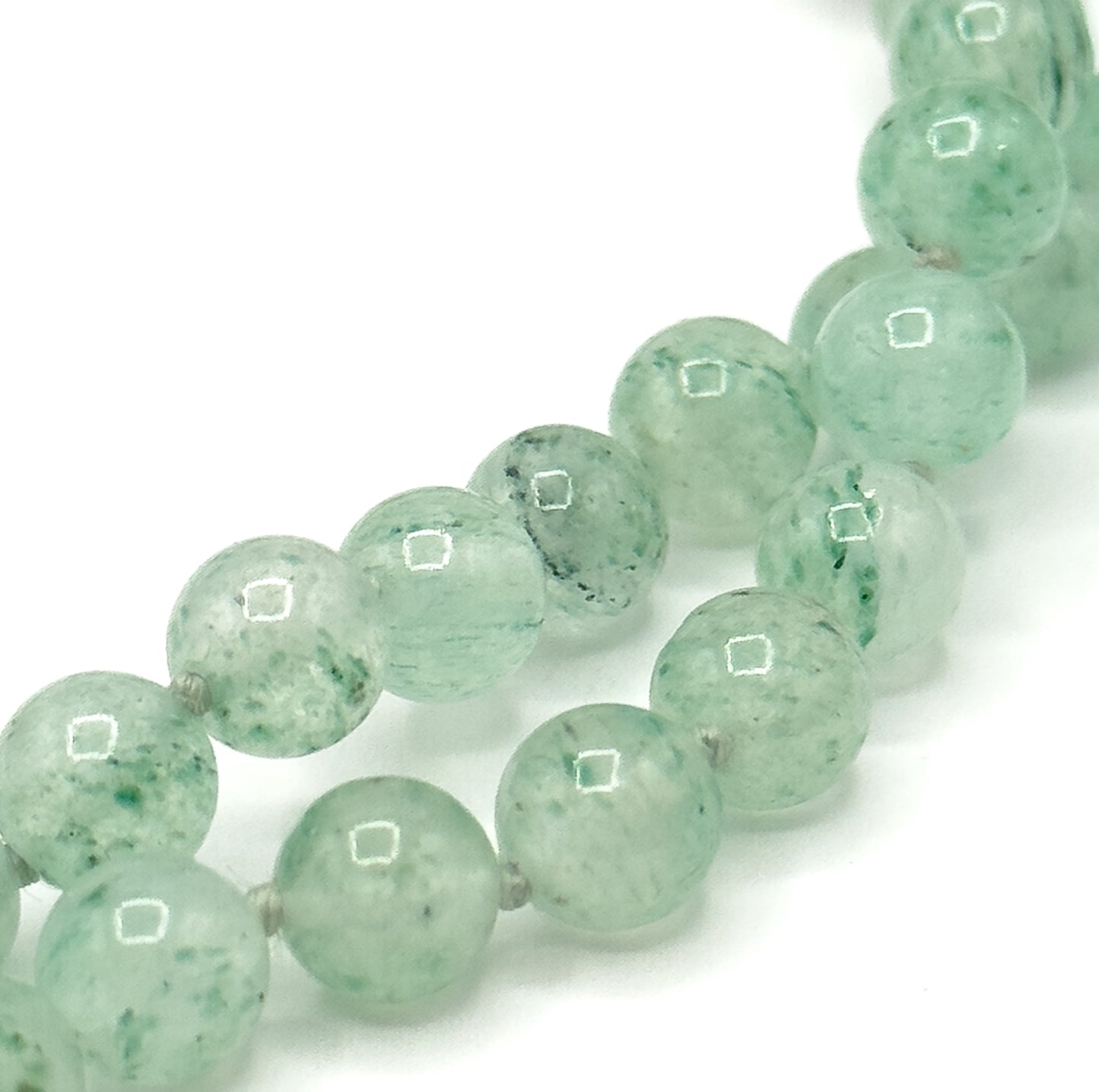 Vintage "Jade" Style Bi Gemstone Necklace with Gold accents