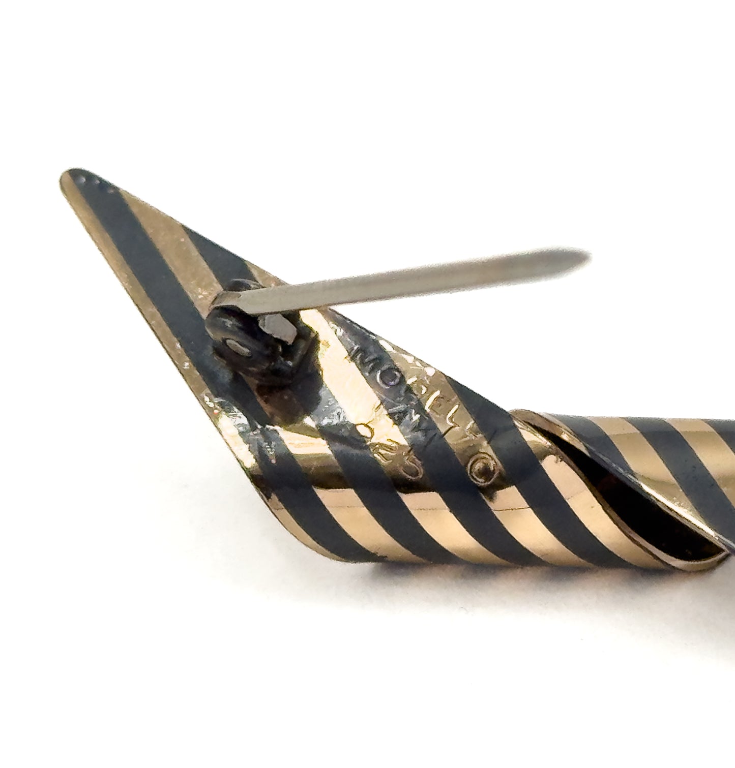 Vintage Designer Paul Morelli Silver & Gold Twist Brooch