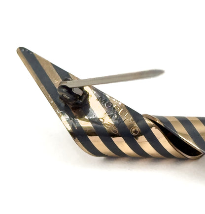 Vintage Designer Paul Morelli Silver & Gold Twist Brooch