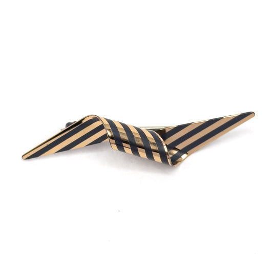 Vintage Designer Paul Morelli Silver & Gold Twist Brooch