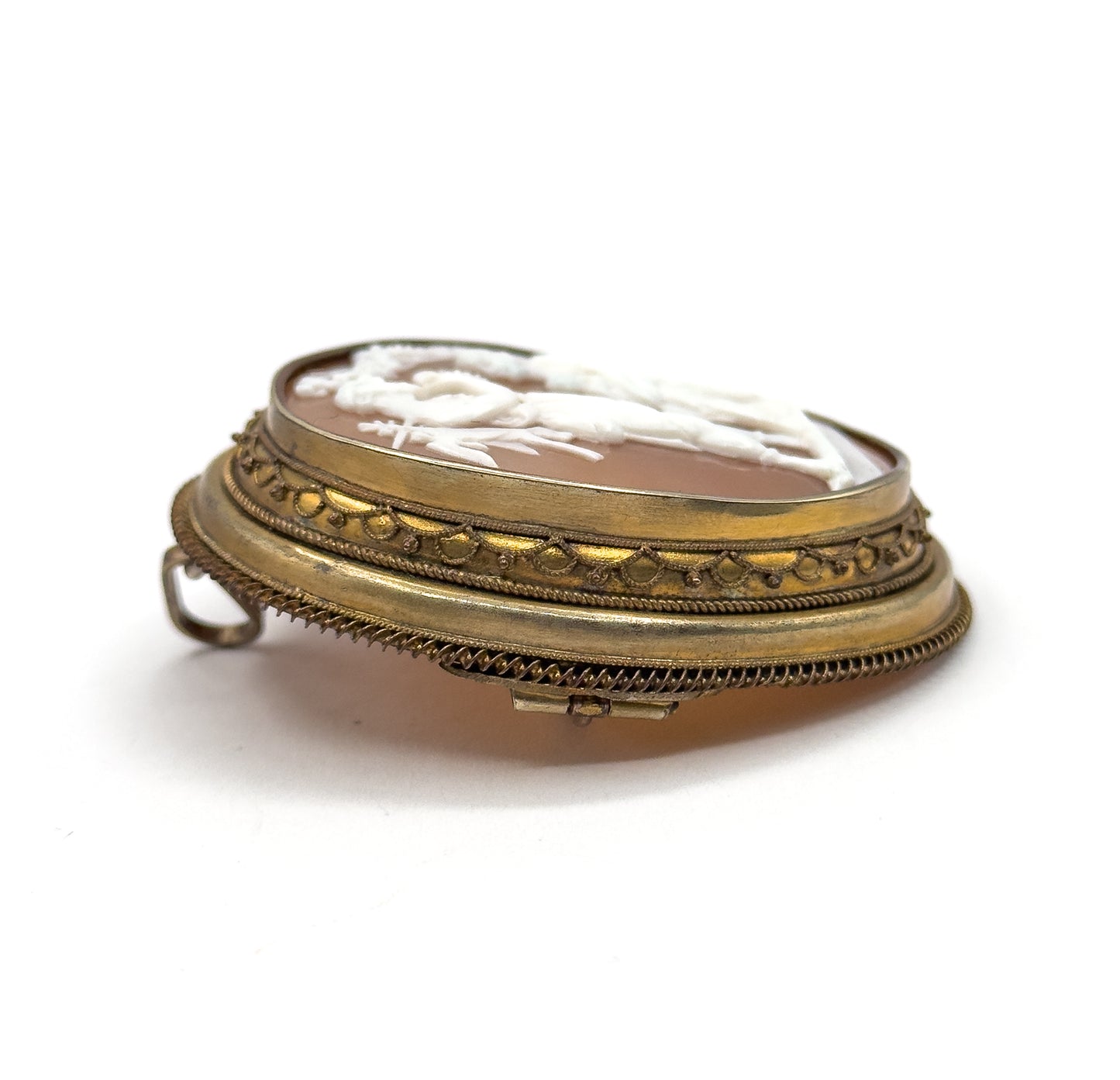 Victorian Etruscan Revival Cameo with Hunter
