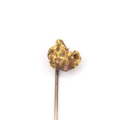 Antique Gold Rush Nugget Stickpin in Gold