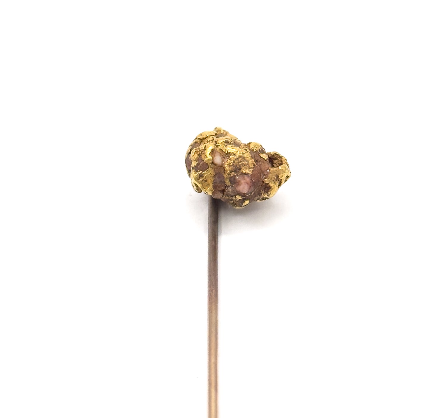 Antique Gold Rush Nugget Stickpin in Gold