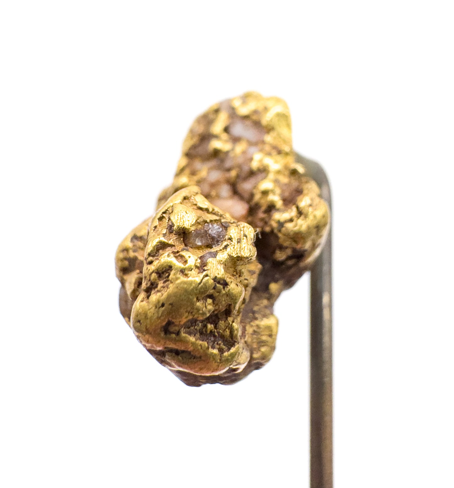Antique Gold Rush Nugget Stickpin in Gold