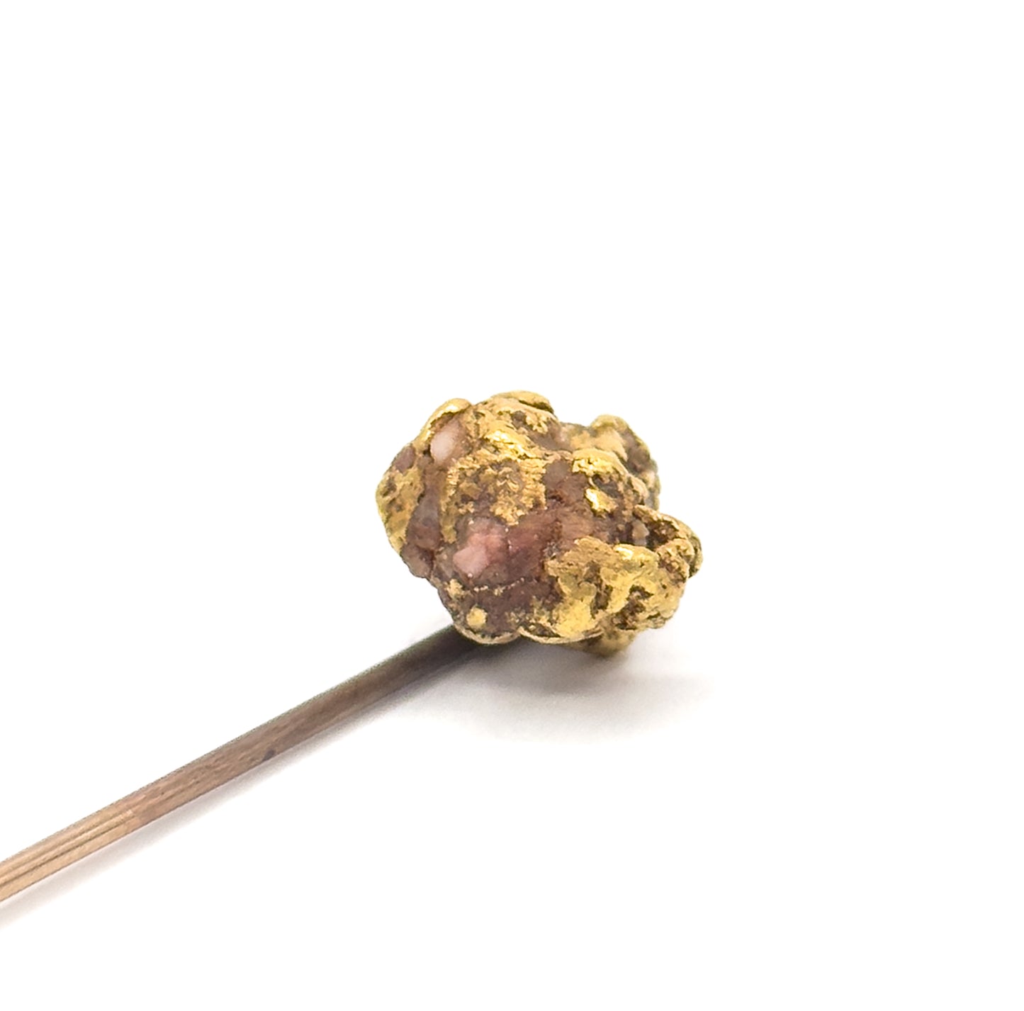 Antique Gold Rush Nugget Stickpin in Gold