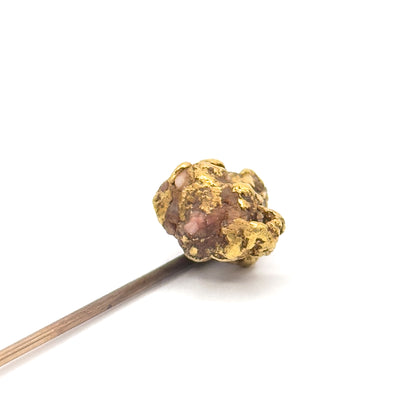 Antique Gold Rush Nugget Stickpin in Gold