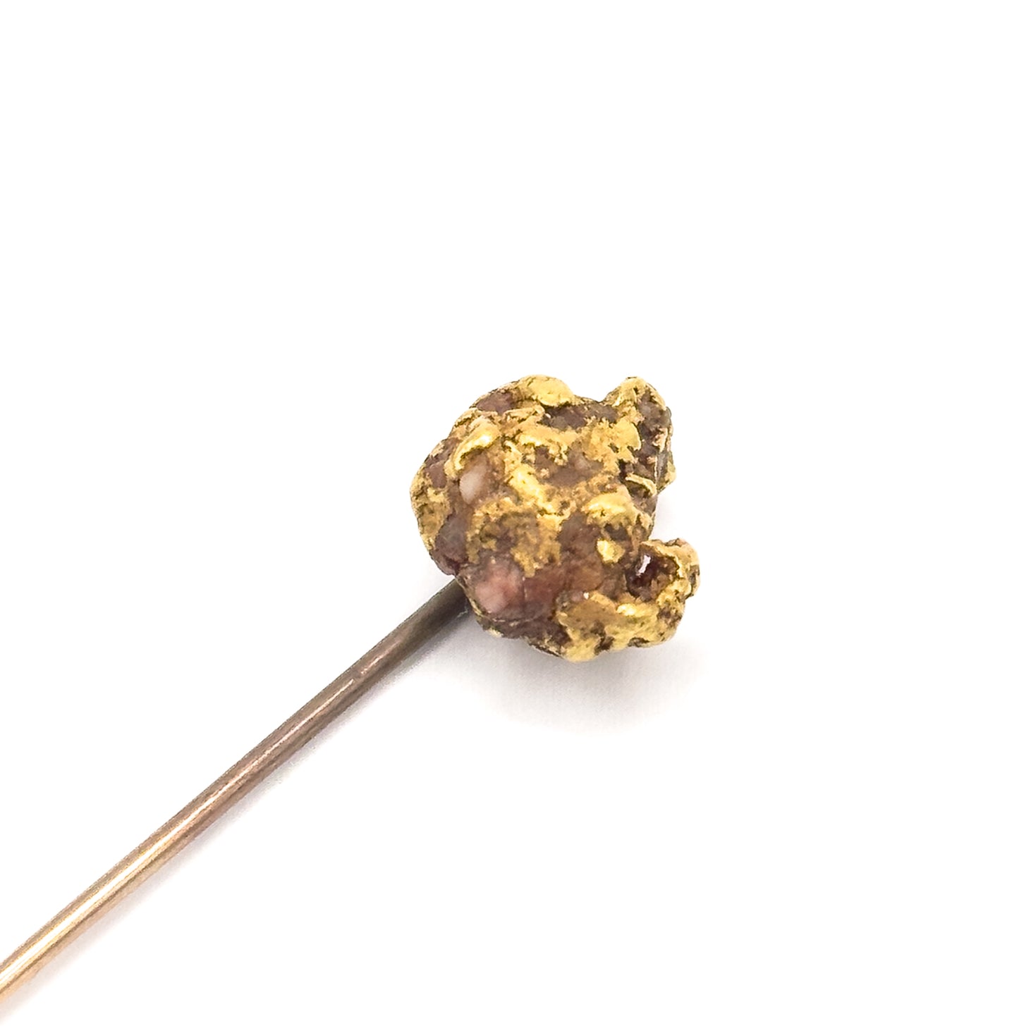 Antique Gold Rush Nugget Stickpin in Gold