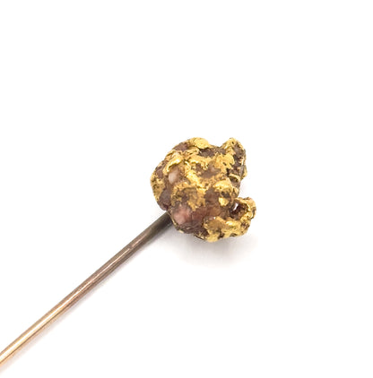 Antique Gold Rush Nugget Stickpin in Gold