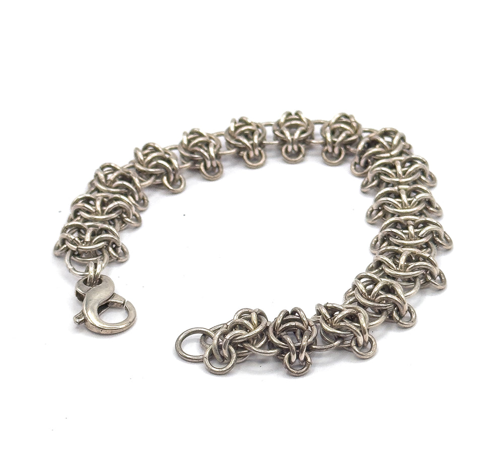Vintage Celtic Weave Chainmaille Bracelet in Sterling Silver – Opaline ...