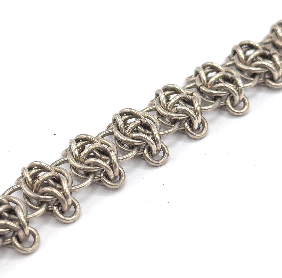 Vintage Celtic Weave Chainmaille Bracelet in Sterling Silver – Opaline ...