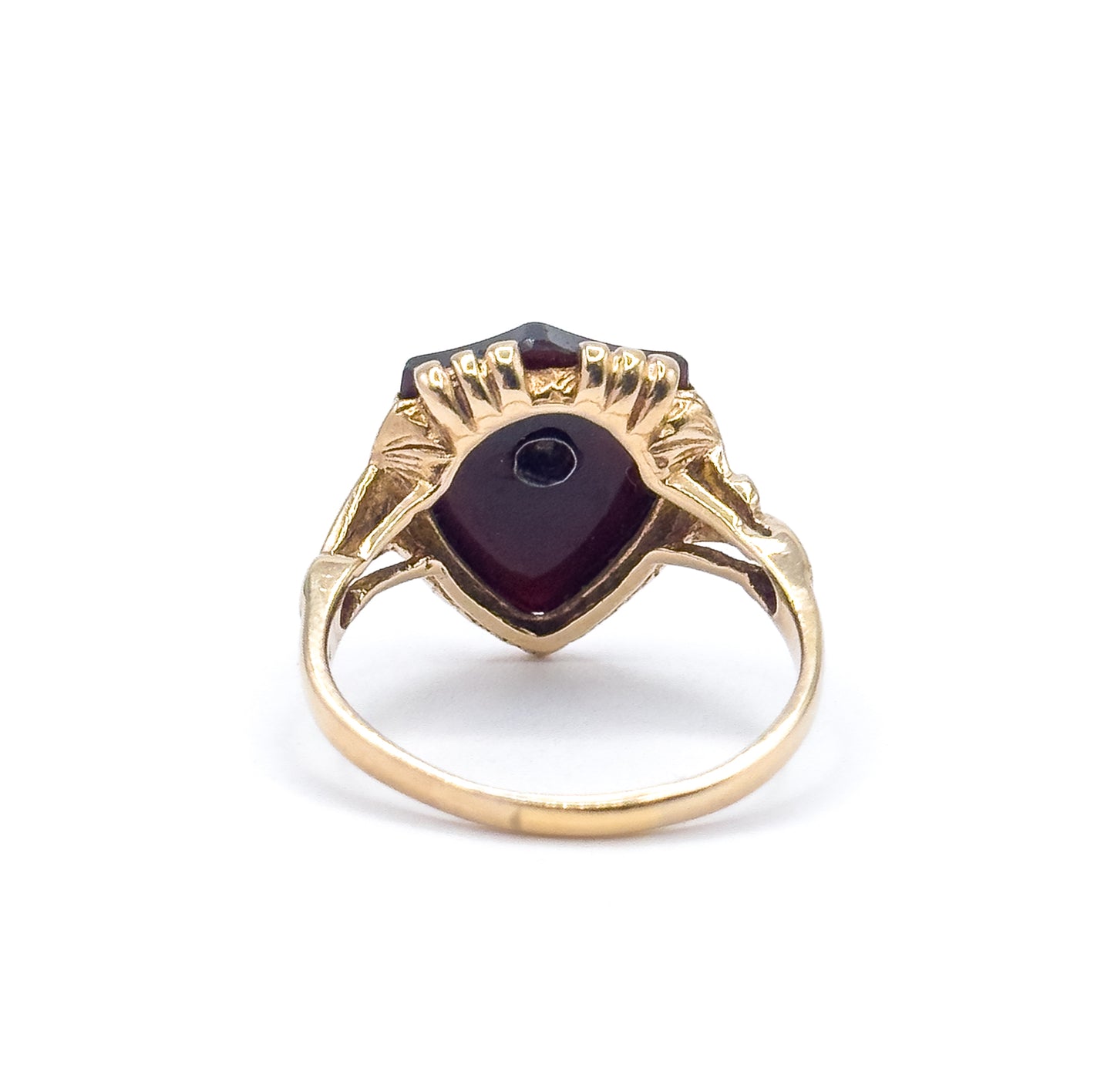 Retro Onyx Shield & Diamond Signet Ring in 10K Two-Tone Gold