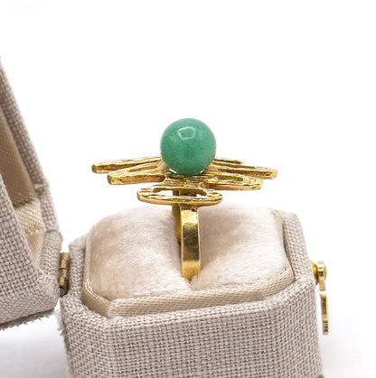 Vintage "Scribble" Ring in 18K Gold