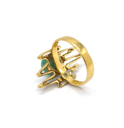 Vintage "Scribble" Ring in 18K Gold