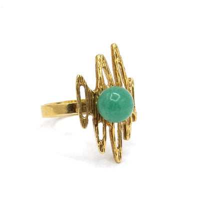 Vintage "Scribble" Ring in 18K Gold