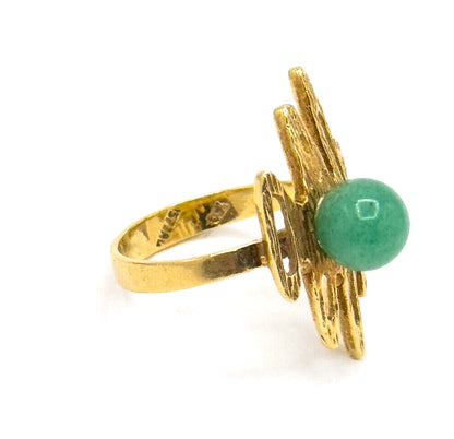 Vintage "Scribble" Ring in 18K Gold