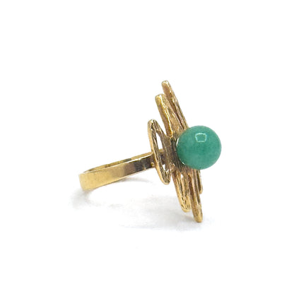 Vintage "Scribble" Ring in 18K Gold