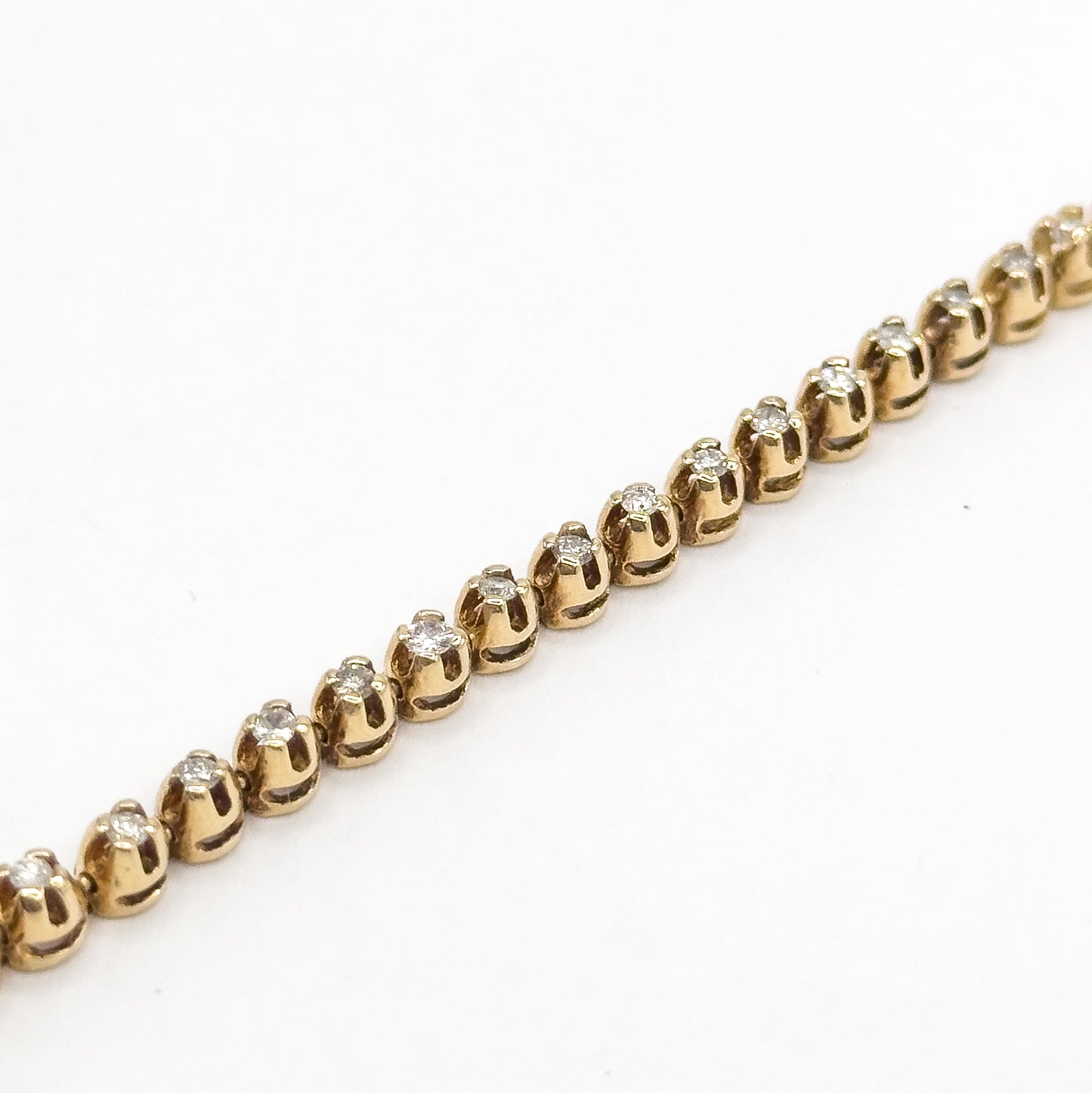 Vintage Diamond Tennis Bracelet in 14K Yellow Gold