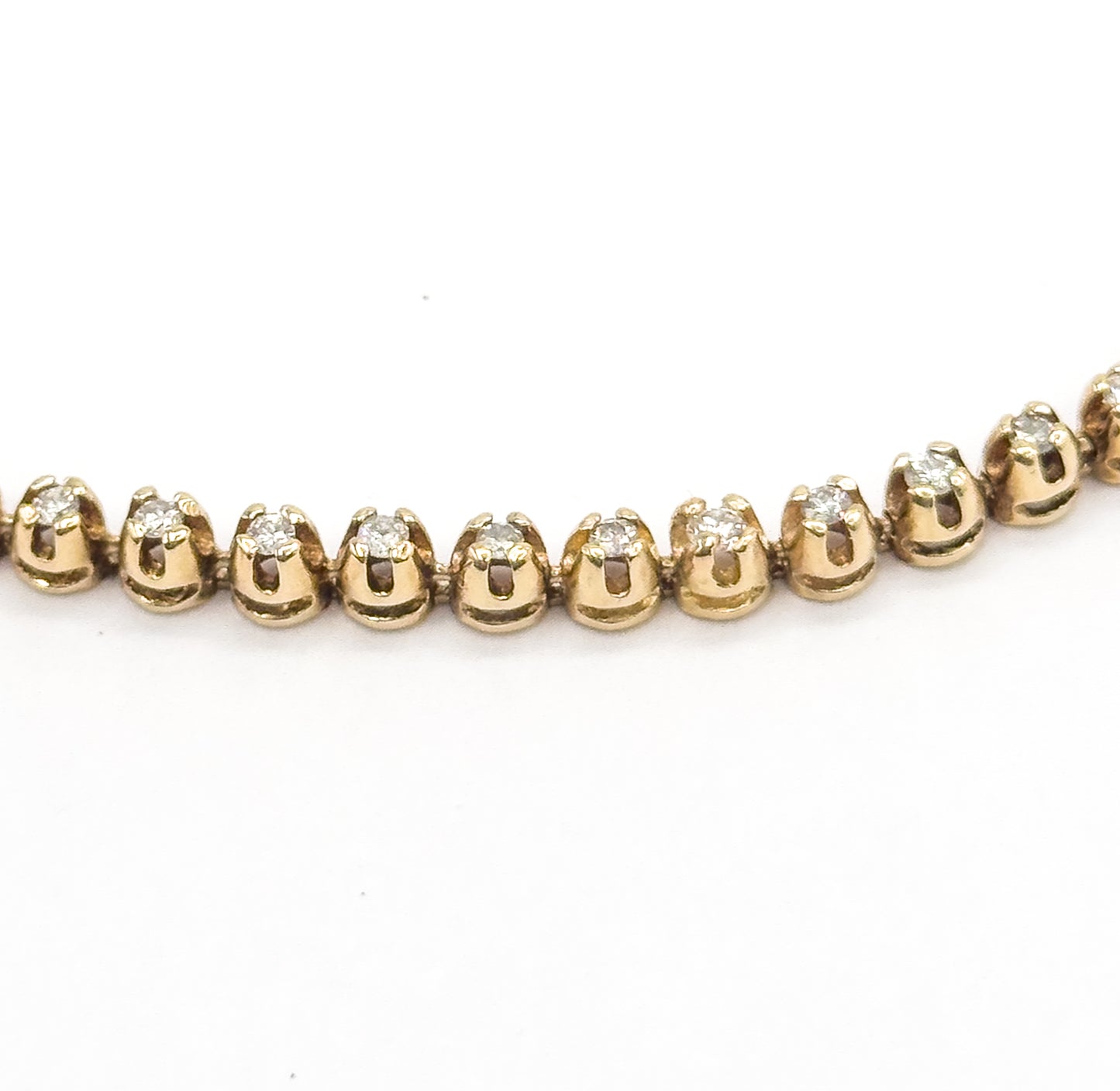 Vintage Diamond Tennis Bracelet in 14K Yellow Gold