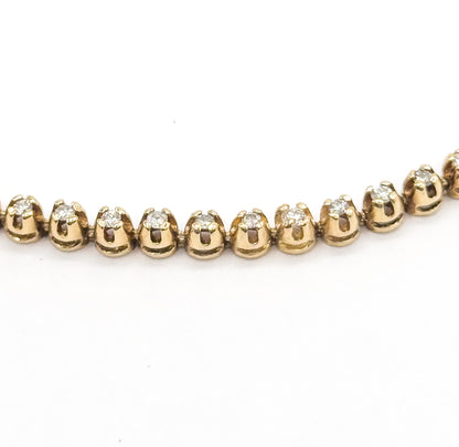 Vintage Diamond Tennis Bracelet in 14K Yellow Gold