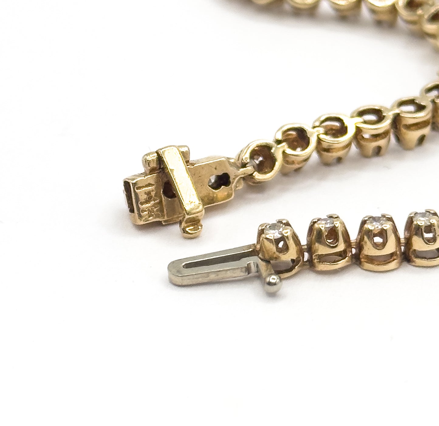 Vintage Diamond Tennis Bracelet in 14K Yellow Gold