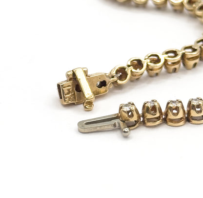 Vintage Diamond Tennis Bracelet in 14K Yellow Gold