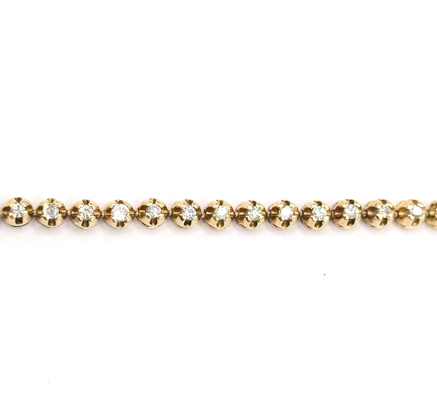 Vintage Diamond Tennis Bracelet in 14K Yellow Gold