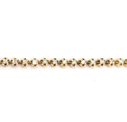 Vintage Diamond Tennis Bracelet in 14K Yellow Gold