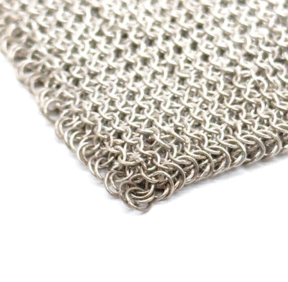 Antique 800 Silver Mesh Kiss lock Coin Purse with Divider