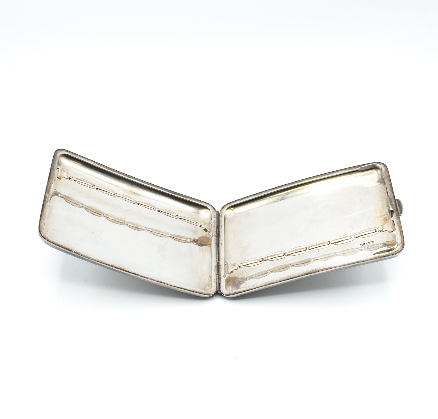 Vintage 950 Silver Engraved Acanthus Cigarette Case