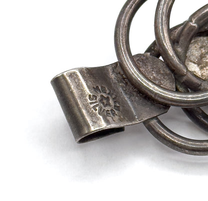 Vintage Mexican Silver Amethyst Cabochon Bracelet