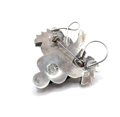 Mid-Century Iguala Mexico Grape Cluster Brooch in Silver