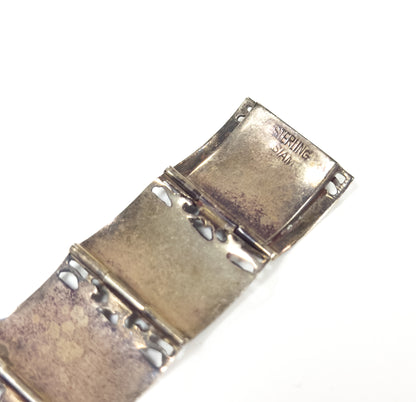 Vintage Siam Silver Niello Thai Bracelet in Original Box