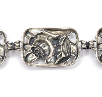 Mid-Century Danecraft Floral Bracelet in Sterling Silver