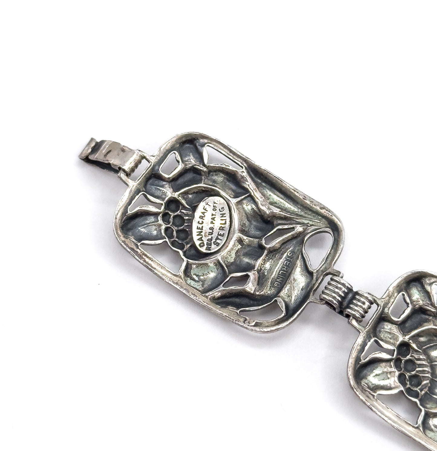 Mid-Century Danecraft Floral Bracelet in Sterling Silver