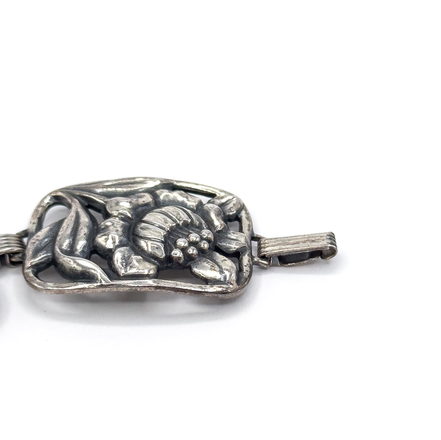 Mid-Century Danecraft Floral Bracelet in Sterling Silver